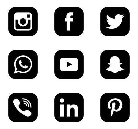 Lista Foto Logos Redes Sociales Blanco Y Negro Png Alta Definición Completa k k