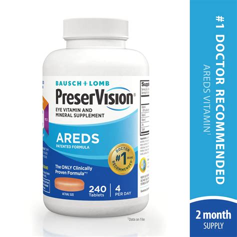 Preservision Areds Formula Vitamin And Mineral Supplement 240 Ct Tablets