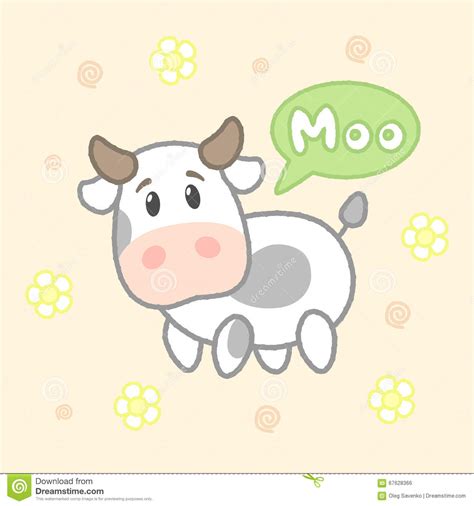 Our drawing lessons continue with this simple how to draw a cow step by step tutorial. Cartoon Cute Cow Say Moo, Drawing For Kids.Vector ...