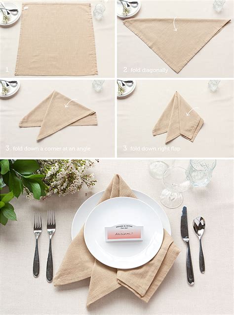 Table Setting Tips 3 Basic Napkin Folds Party Inspiration