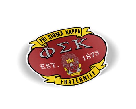 Phi Sigma Kappa Banner Crest Shield Decal Sale 695 Greek Gear®