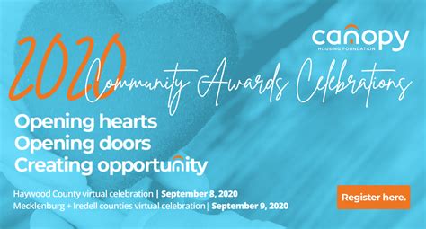 2020 Community Awards Celebrations Canopy Housing Foundation
