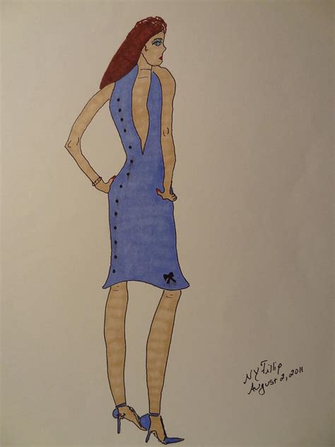 Fashionista Forty Five Drawing By Nancy Fillip Fine Art America