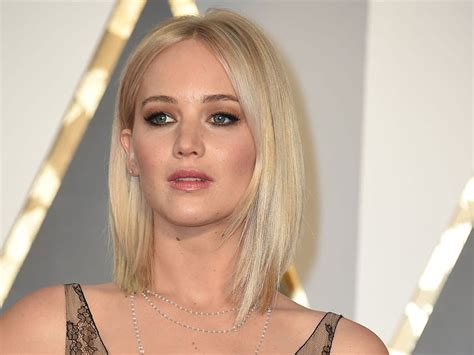 Actrices Jennifer Lawrence Actrice Américaine Blonde Yeux Bleus Visage Fond Décran Hd
