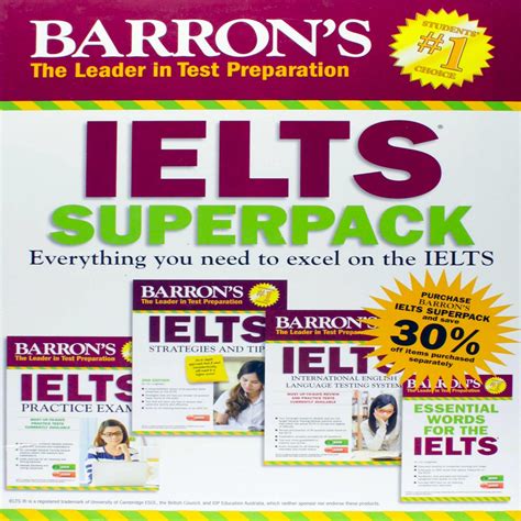 Barrons Ielts Superpack Test Preparation 4 Books And Cds Iteacher