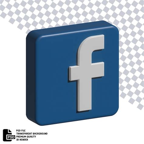 Premium Psd 3d Facebook Logo Icon