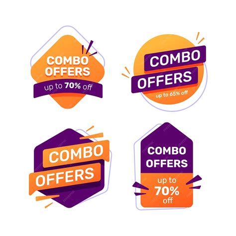 Premium Vector Combo Offers Labels Collection