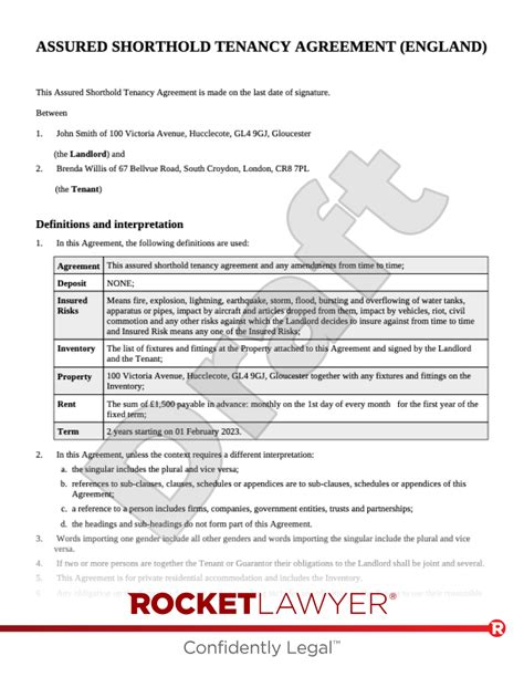 free tenancy agreement template and faqs rocket lawyer uk