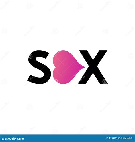 Vector Element For Xxx Logo Word Sex With Heart Stock Vector