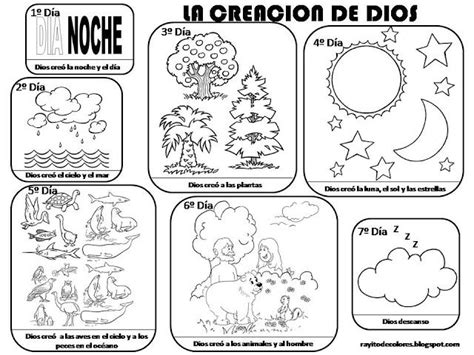 Te gusta esta pagina web. La Creacion de Dios-Para Colorear y de Color | Kids church lessons, Bible crafts, Sunday school ...