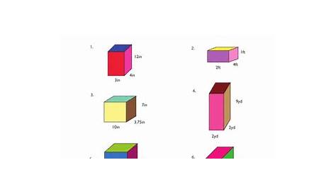 geometry volume worksheets