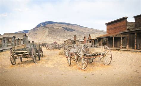 Old West Old Trail Town Cody Wyoming United States Stock Photo