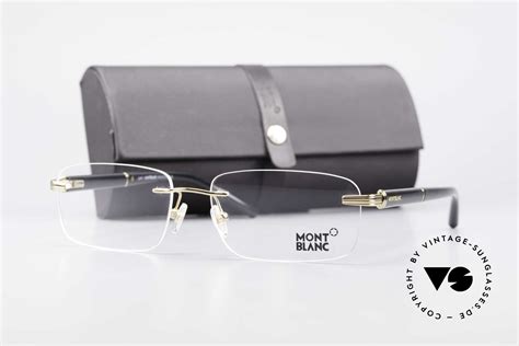 glasses montblanc mb337 rimless eyeglasses gold plated