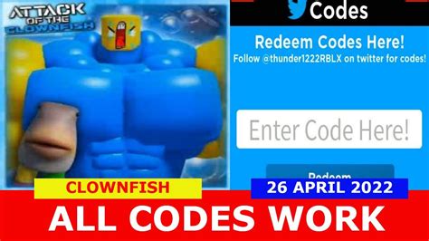 Clownfish Simulator Codes