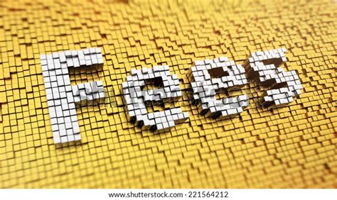 Pixelated Word Fees Made Cubes Mosaic Stock Illustration 221564212