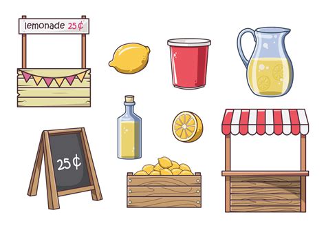 lemonade stand vectors 114784 vector art at vecteezy