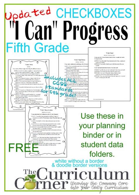 5th Grade I Cans I Can Statements Fifth Grade Math Fifth Grade Writing