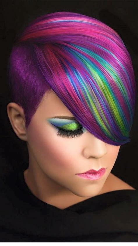 Pin By Jennifer Vasquez On The Rainbow Of Our Life Rainbow Hair Color