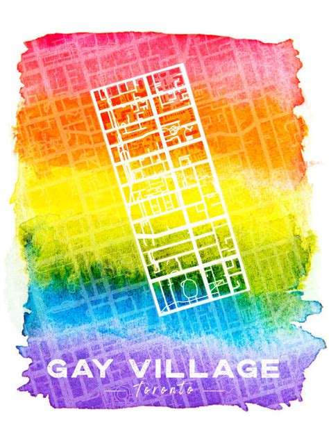 gay village toronto map poster lgbt posters winter museo