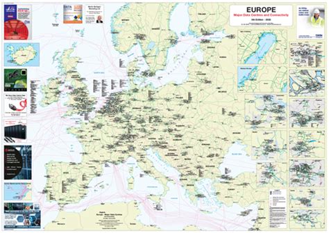 Europe Major Datacentres And Connectivity 2023 La Tene Maps