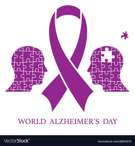 World Alzheimer Day Royalty Free Vector Image Vectorstock