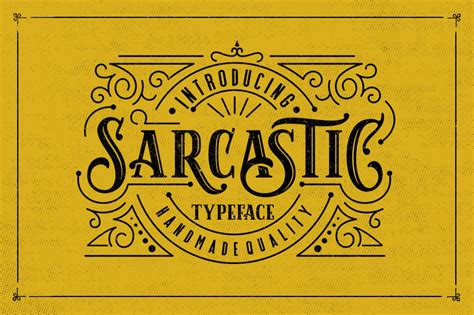 Sarcastic Typeface Extras ~ Display Fonts ~ Creative Market