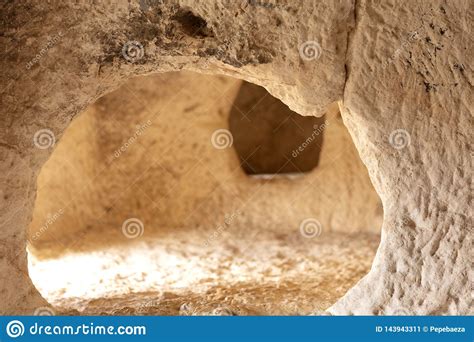 Caves Dug Into The Mountain Stock Image Image Of Mountain Historical