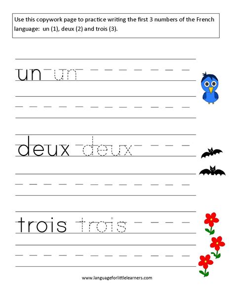 Language For Little Learners November 2011 French Worksheets French