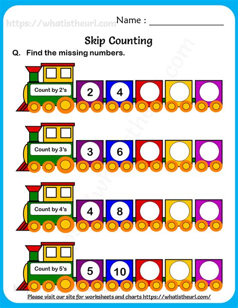 Skip Counting Worksheet 1st Grade