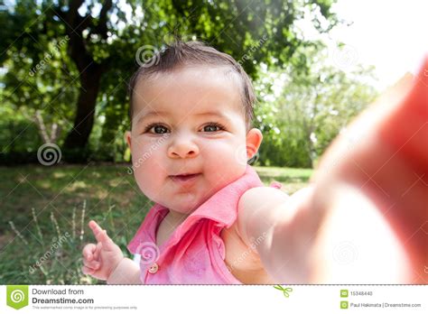 Cute Funny Happy Baby Face Selfie Stock Photo Image Of Caucasian