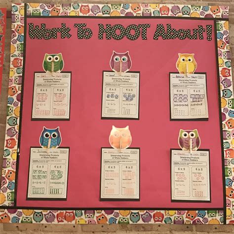 Class Work To Hoot About This Student Work Bulletin Board Uses