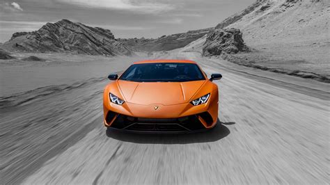 Orange Sports Car Lamborghini Lamborghini Huracan Performante