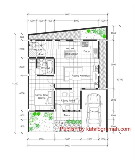 Desain rumah sederhana ini berukuran 6x7 untuk luas bangunan (tidak termasuk teras dan halaman). 68 Desain Rumah Minimalis Ukuran 8x8 | Desain Rumah ...