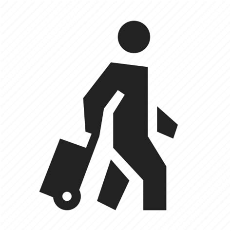 Airport Luggage Passenger Tourist Travel Traveler Icon Download