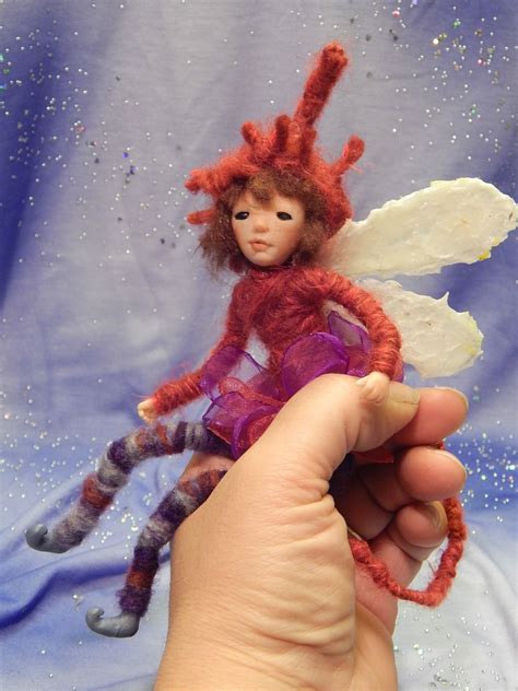 Ooak Polymer Clay Partial Sculpture Wired Fairy Elf Art Doll Cbb
