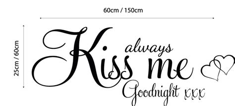 Bedroom Wall Decal Always Kiss Me Goodnight Wall Sticker Etsy
