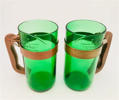 Upcycled Beer Mug Made For Recycled Beautiful Green Beer Etsy Glass