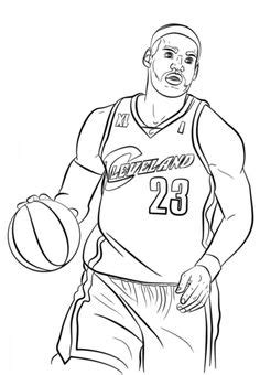Get your favorite printable coloring pages. LeBron James Basketball Coloring! Tell Other Kids You ...