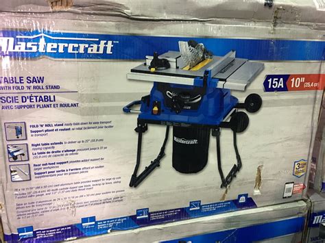 Mastercraft 1015amp Table Saw With Fold And Roll Stand