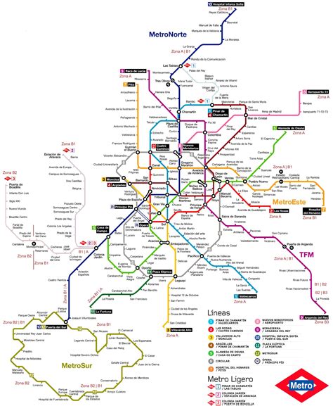Mapa Del Metro De Madrid Planos Y Líneas