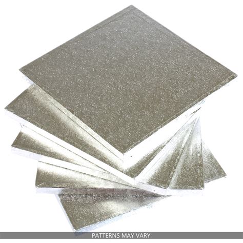 Thick Square Cake Board 11 Silver Value Baking Supplies
