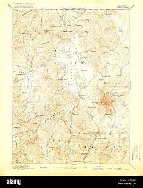 Shasta Map Hi Res Stock Photography And Images Alamy