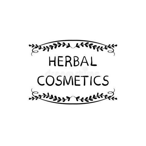 Herbal Cosmetics Vector Hand Drawn Packaging Stamp Label Doodle Floral