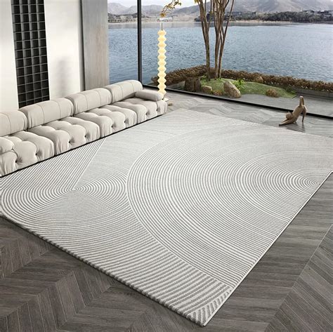 Large Living Room Rugs Grey Modern Patten Big Area Carpets Floor Decor