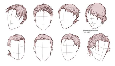 Rather the hair has been brushed back and blown dry with a hairdryer to give that natural flow and movement. Male Hairstyles by Sellenin | How to draw hair, Drawing ...