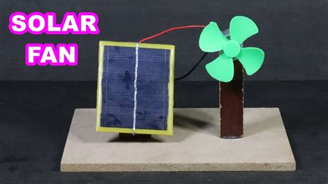 Make Solar Powered Fan Working Model For School Science Project Step