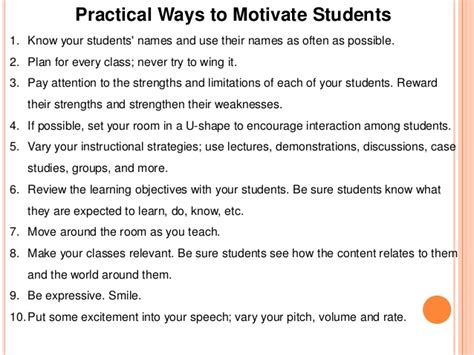 Classroom Management And Motivation Tips