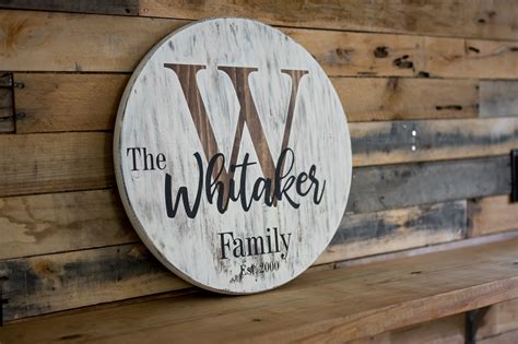 Personalized Wooden Sign Round Wooden Sign Personalized Etsy