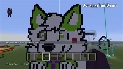 Furry Pixel Art In Minecraft Youtube