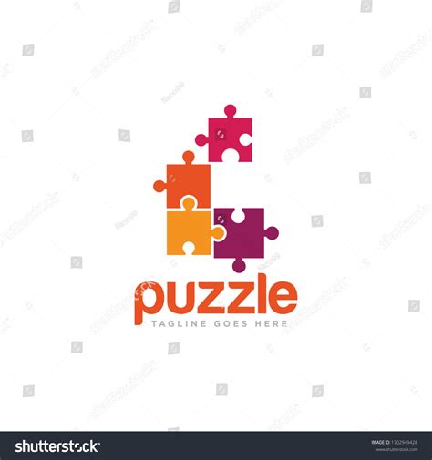 Puzzle Pieces Logo Design Vector Stock Vector Royalty Free 1702949428